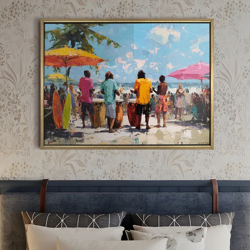 Coastal Melody Canvas Wall Painting With Frame media 5