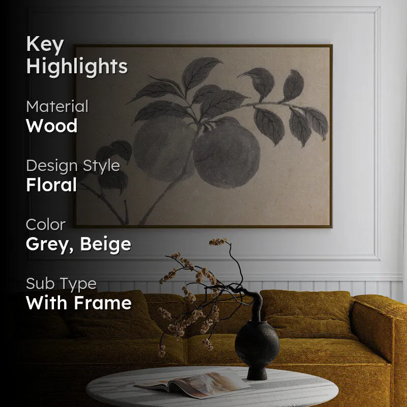 Fruitful Dreams Wood Wall Art With Frame - Black media 2
