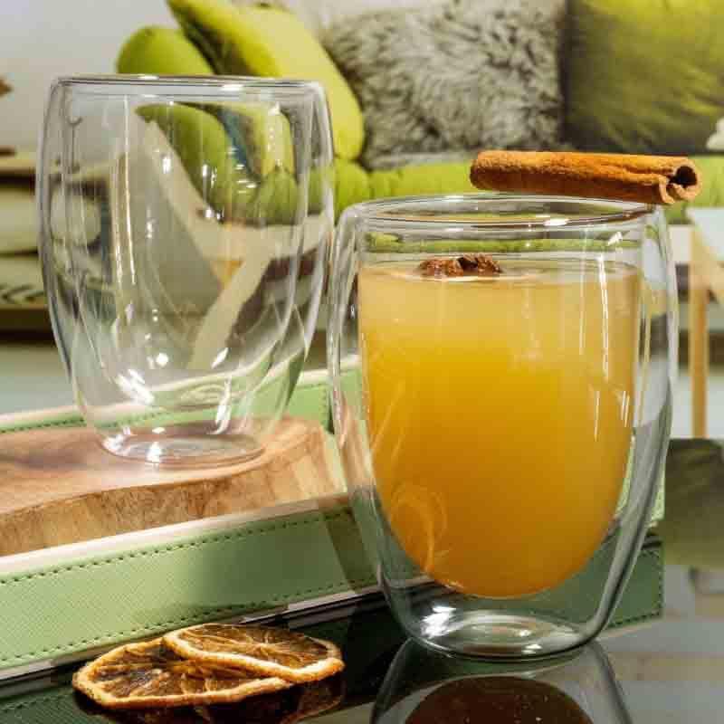 Double Walled Whiskey Glass (350 mL Each ) - Set Of Two media 3