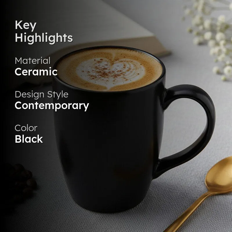 Kopi Ceramic Coffee Mug (Black) - 350 mL media 2