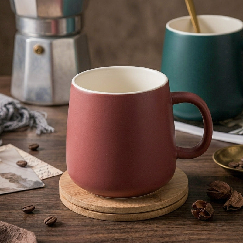 Floria Ceramic Coffee Mug (380 mL) - Red media 4