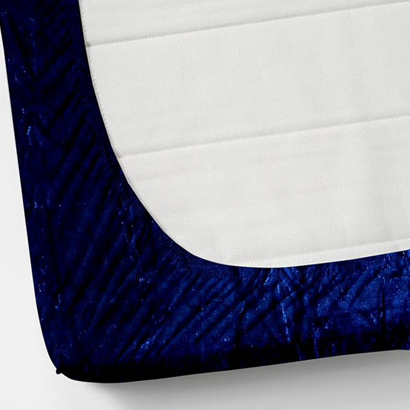 Sarva Solid Cotton Flannel Bedsheet (Dark Blue) - 190 GSM media 6