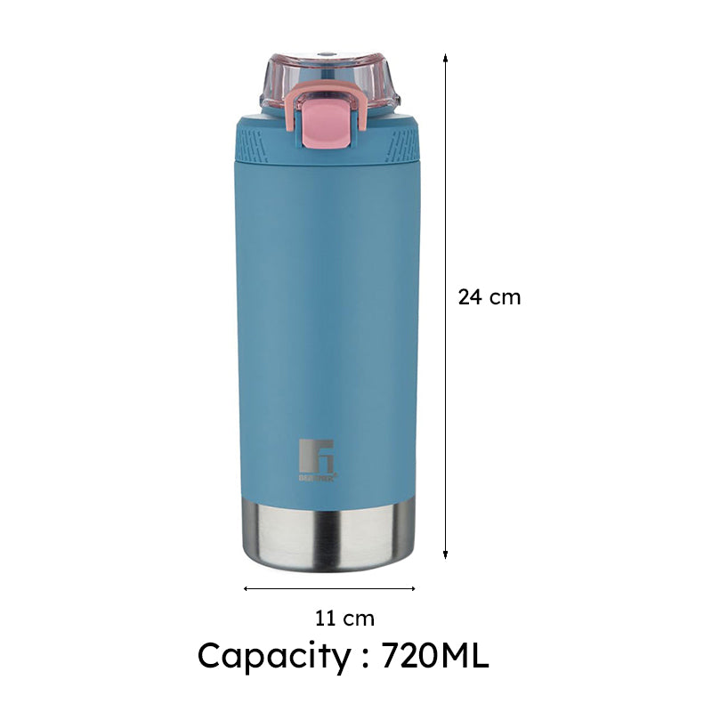 Bergner Glacior Double Walled Hot & Cold Flask (Blue) - 720 mL media 8