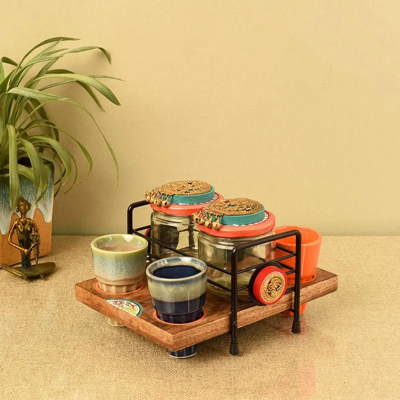 Ritika Jar Set With Tray - Seven Piece Set media 1