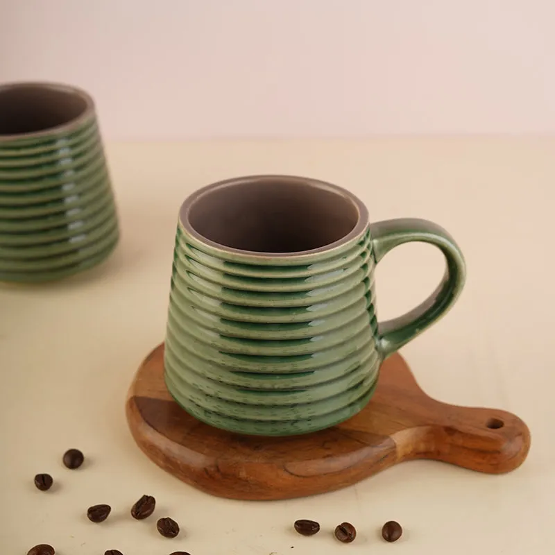 Antonella Ceramic Tea Cup (210 mL)/Green) media 1