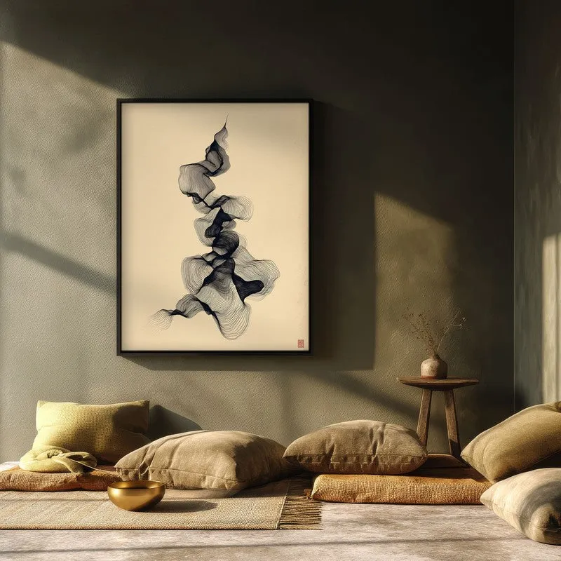 Soft Ascension Archival Paper Wall Painting With Black Frame media 3