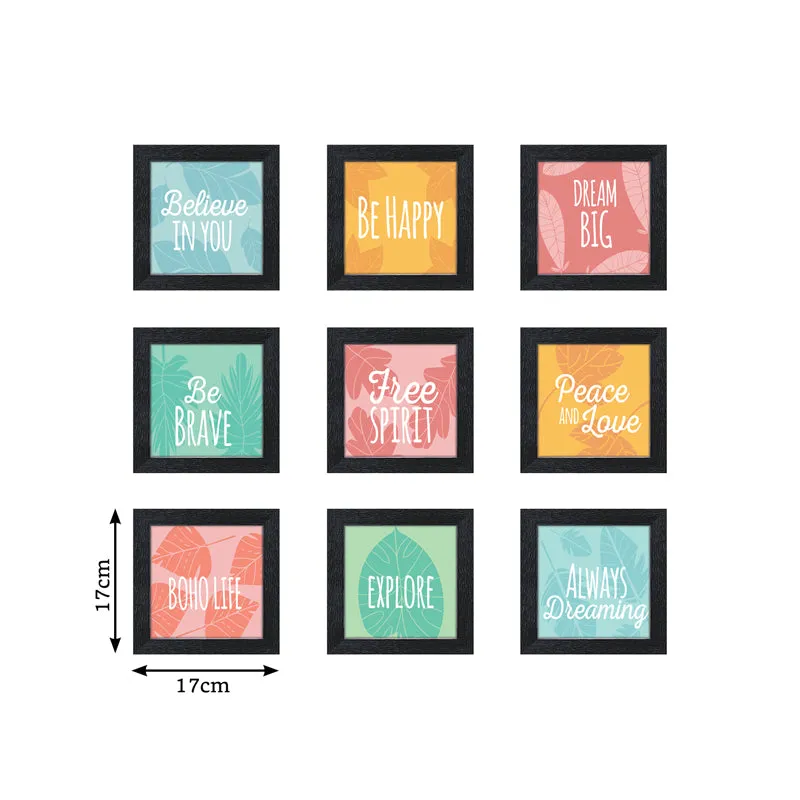 Vibgyor Motivational Wall Art - Set Of Nine media 5