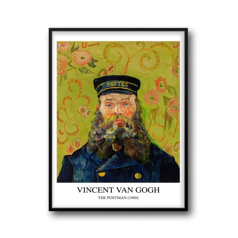 The Postman Vincent Van Gogh Archival Canvas Wall Painting - Black Frame media 5