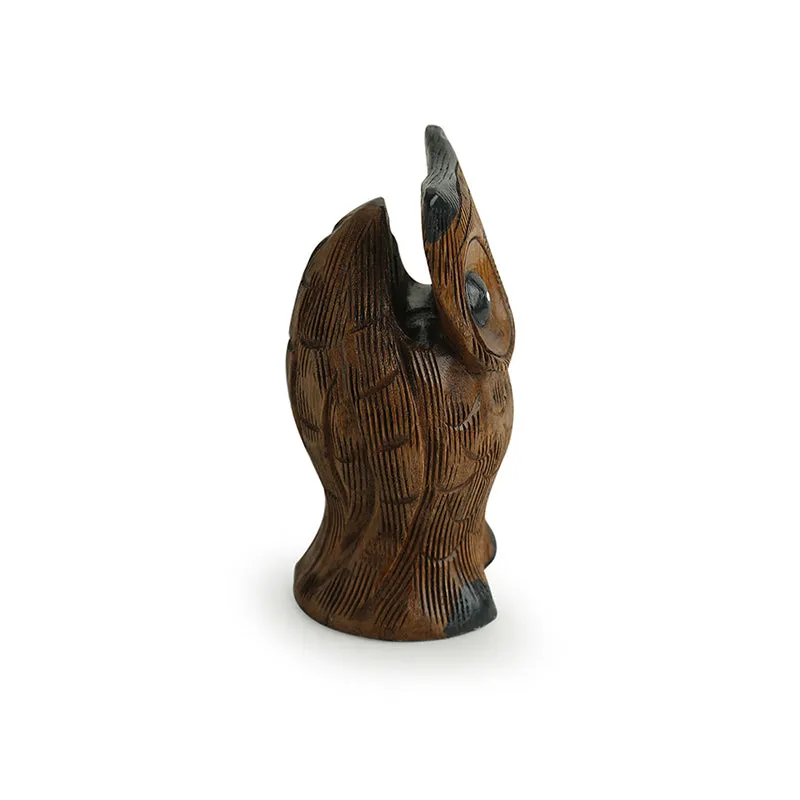 Drishti Hoot Eucalyptus Wood Spectacle Holder media 3