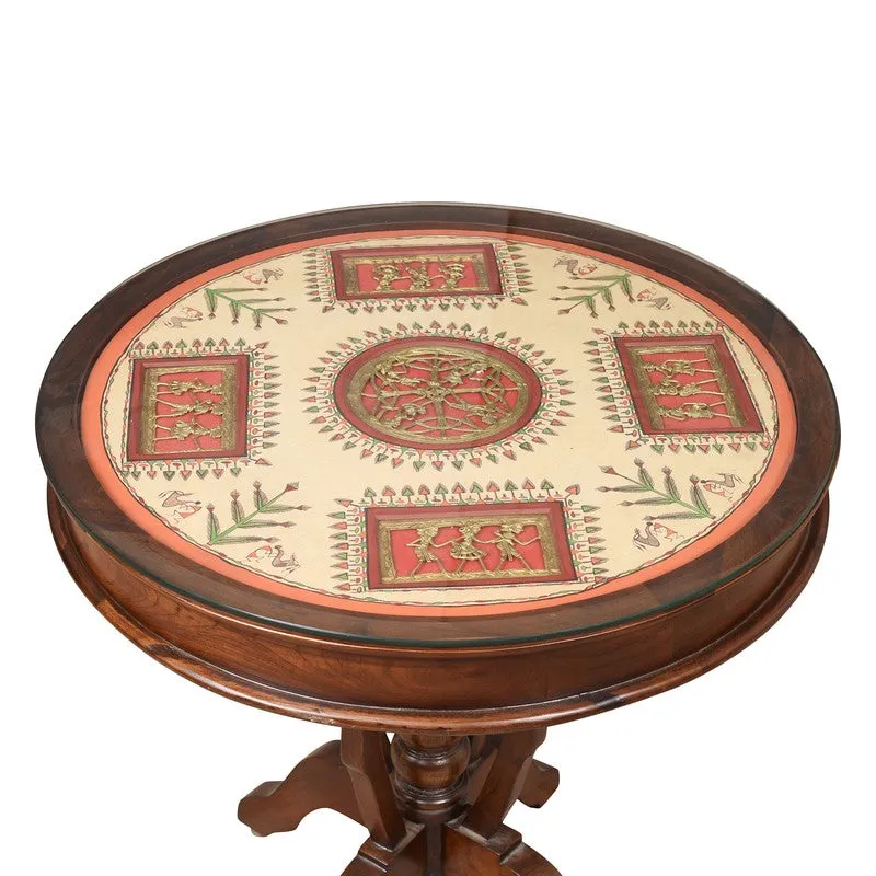 Kilm Pillar Teak Wood Side Table media 5