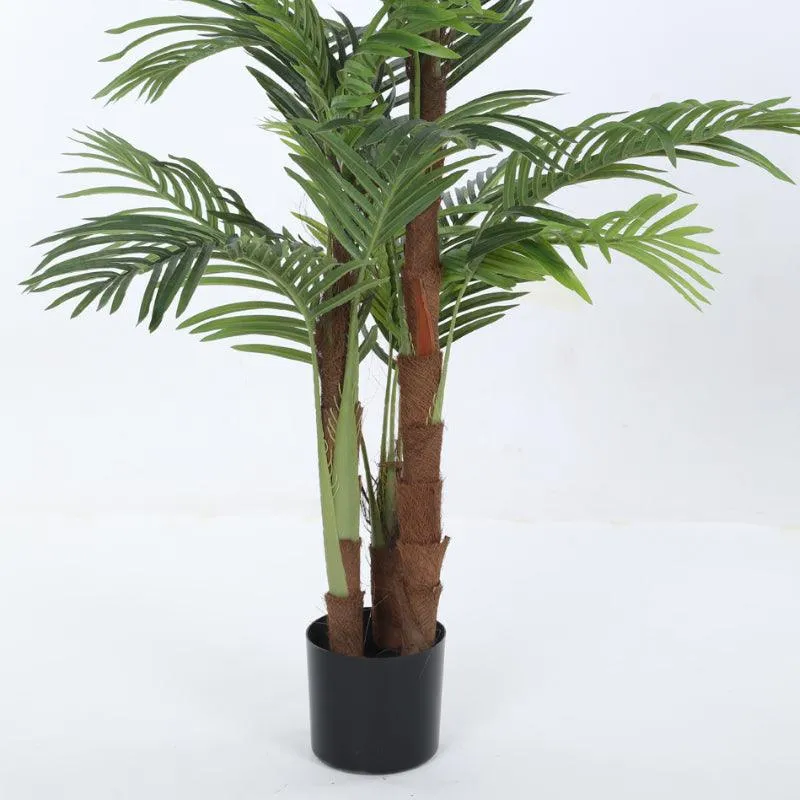 Faux Long Butterfly Palm Plant With Black Plastic Pot - 4.92 ft media 4