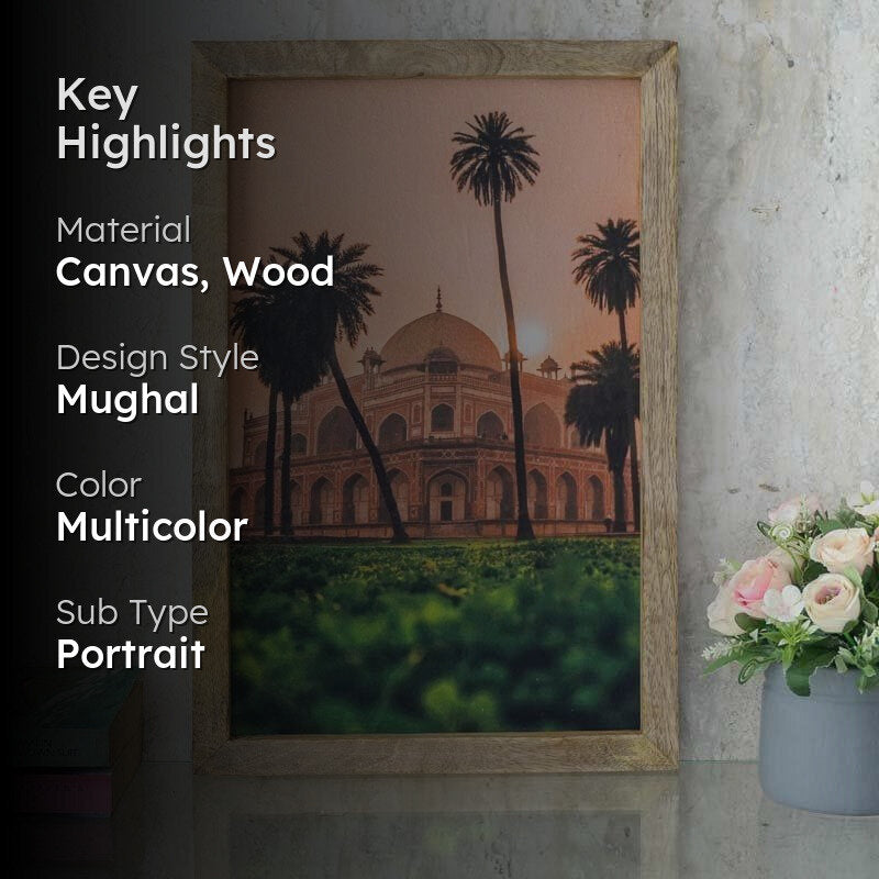 Humayun Ka Makbara Canvas Painting media 2