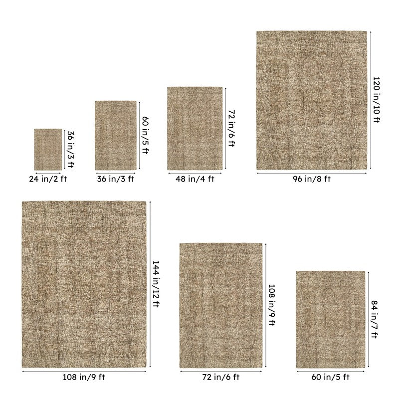 Handloom Hand Tufted Harmony Wool Rug - Brown media 14