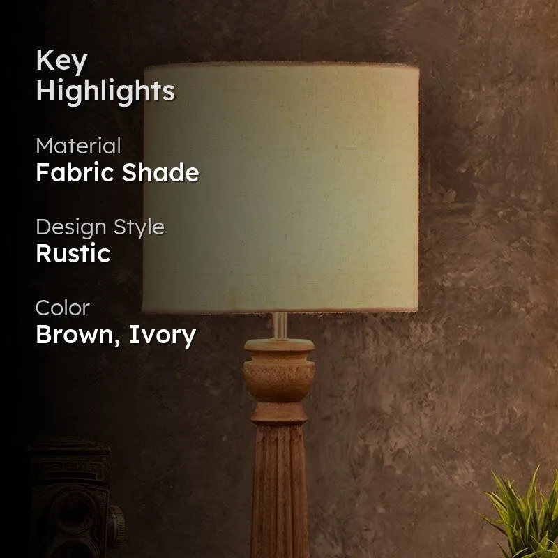 Laze N Lounge Fabric Table Lamp - Ivory media 2