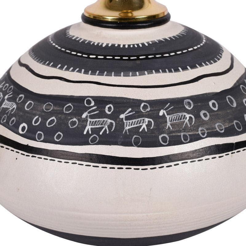Itaash Terracotta Table Lamp - Black,White media 6