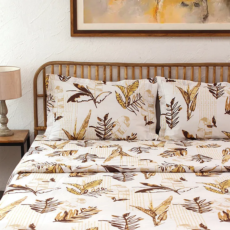 Autumn Florals Cotton Duvet Cover - Brown media 3