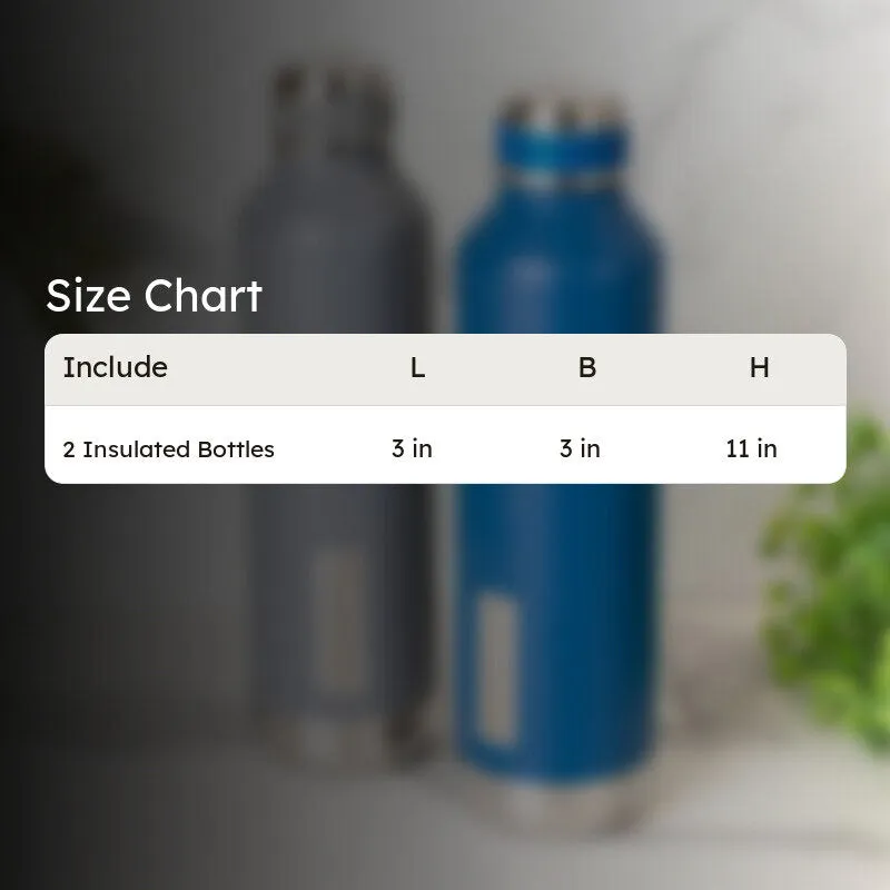 Bristo Sip Hot & Cold Thermos Water Bottle (Grey & Blue, 750 mL Each) - Set Of Two media 6