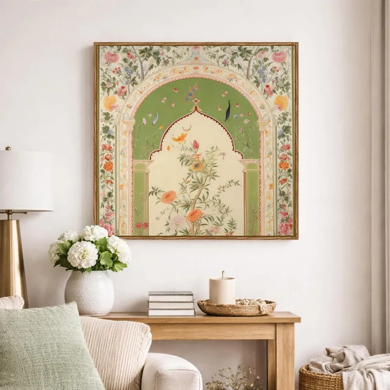 Cultural Curve Canvas Wall Art With Frame media 4