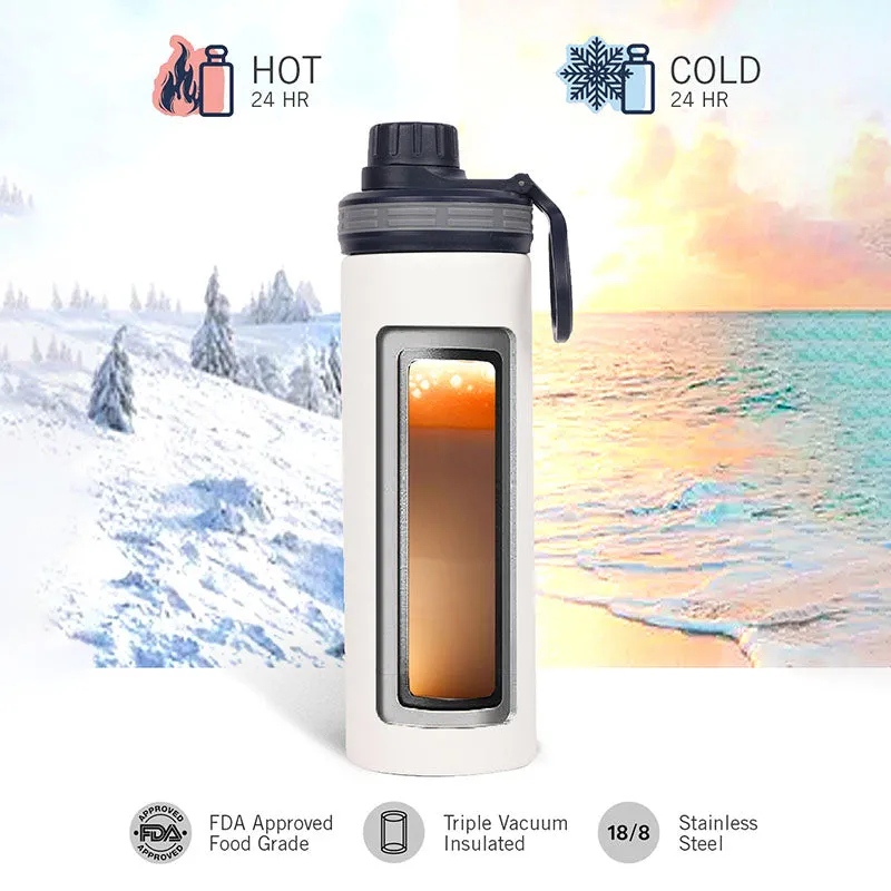 Nautica Skirnir Insulated Stainless Steel Thermos (White) - 500 mL media 5