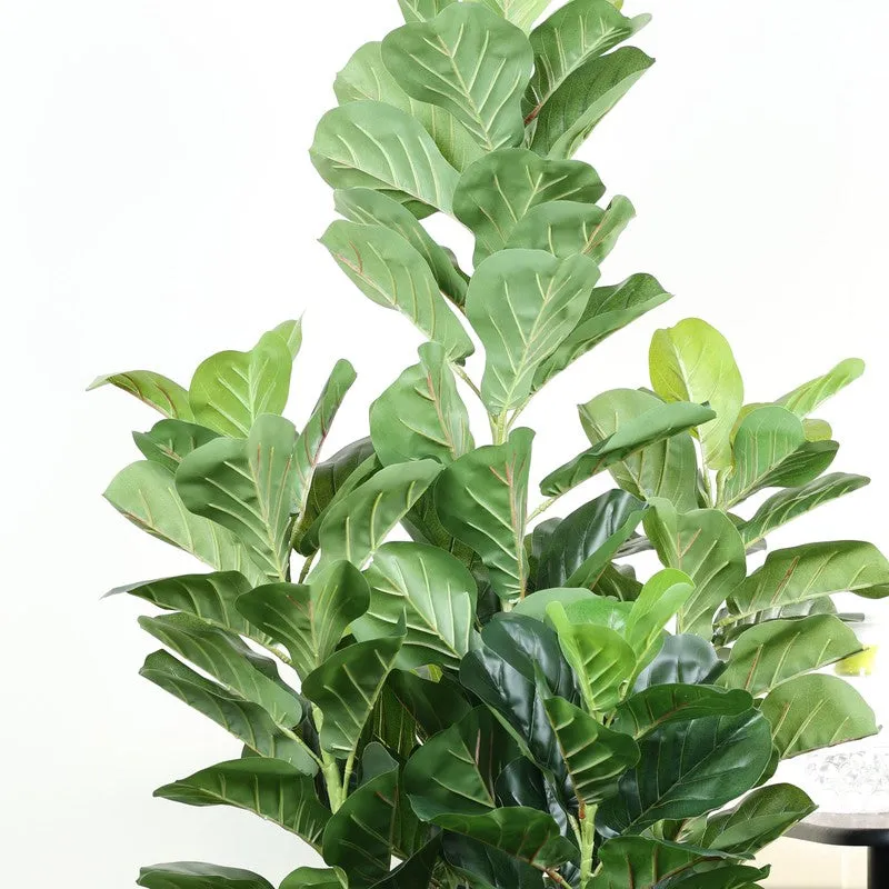 Scarlet Bloom Artificial Plant With Black Fiber Pot - 4.6 Feet media 6