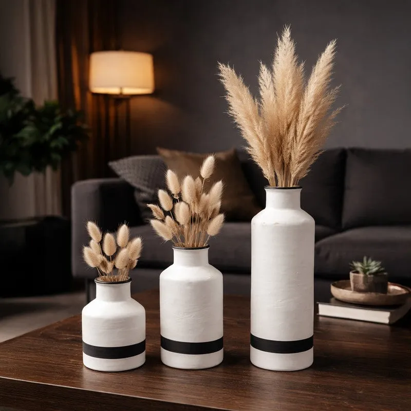 Earthtone Ceramic Vase - Set of Three media 1