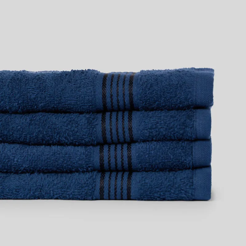 Bodil Face Towel (Navy Blue) - Set Of Four media 5
