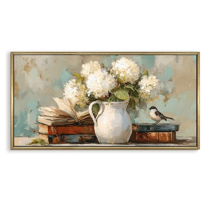Scholar Canvas Wall Painting With Frame media 3