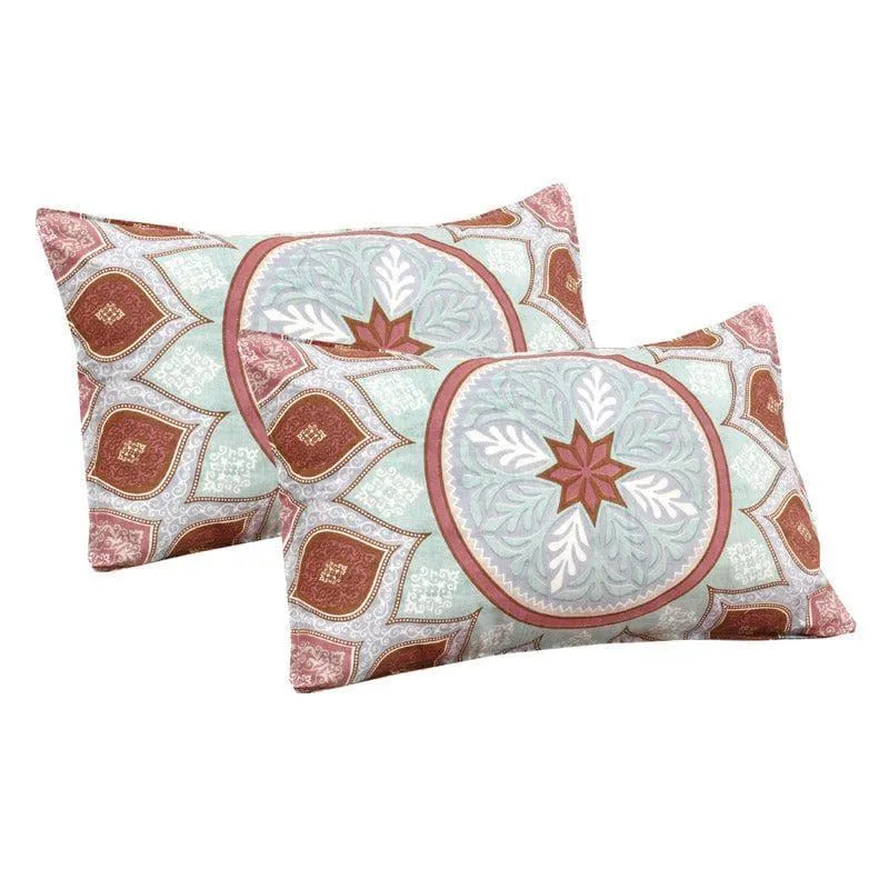 Mayuri Ethnic Cotton Bedsheet (Red) - 160 TC media 3
