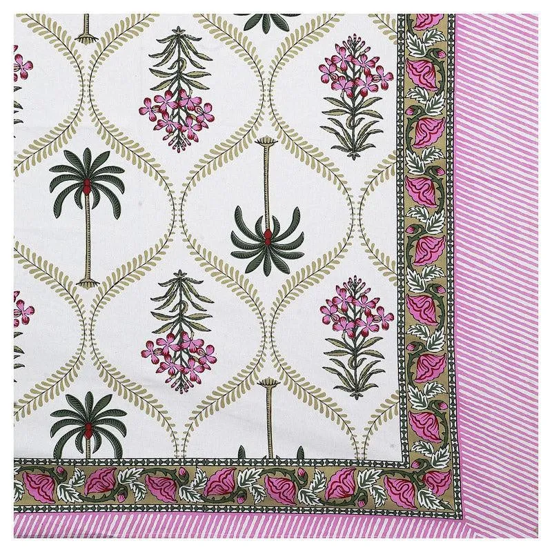 Amoda Ethnic Cotton Bedsheet (Pink) - 160 TC media 4