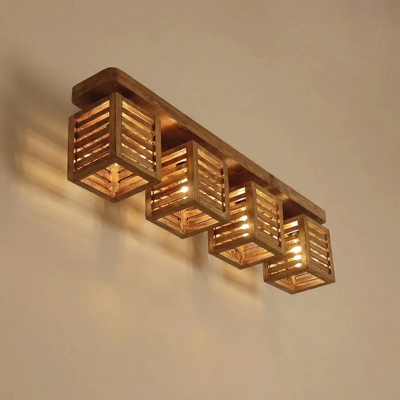 TetraNest Wooden Ceiling Lamp - Brown media 5