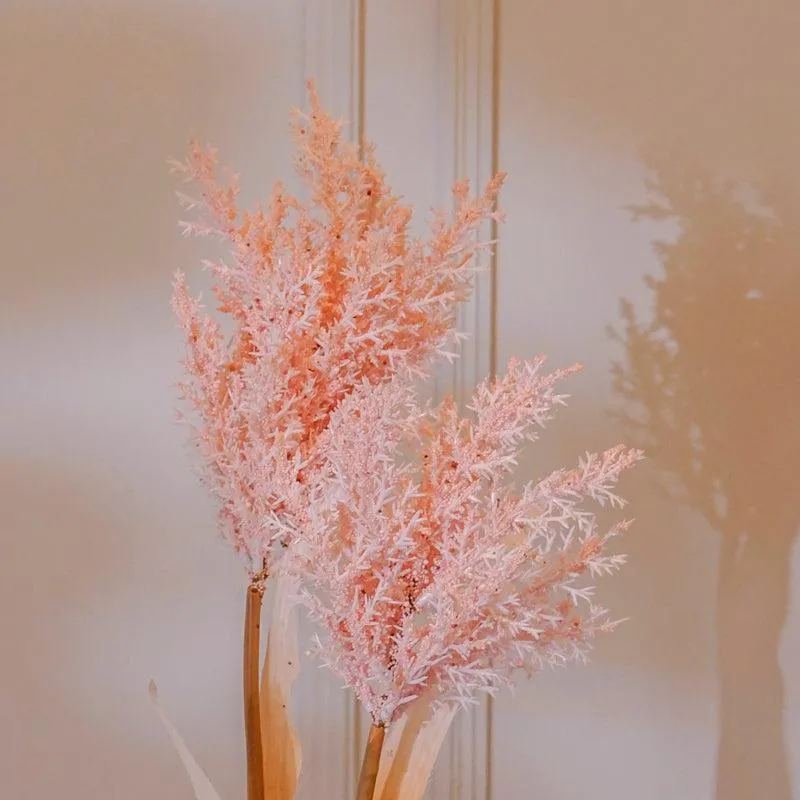 Faux Pearl Millet Grass Flower Stick (Pink) - 38 CM media 4