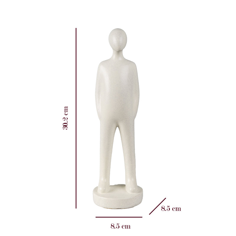 In Harmony Painted Resin Showpiece (Grey & White) - Set Of Two media 8