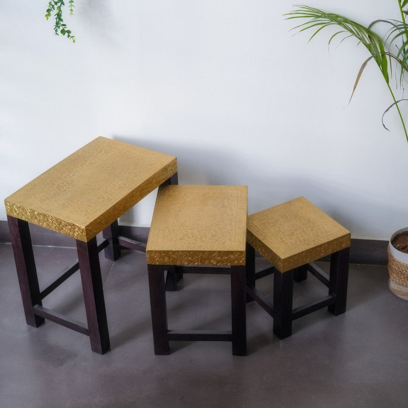 Zanar Handcrafted Mango Wood - Set Of Three media 6
