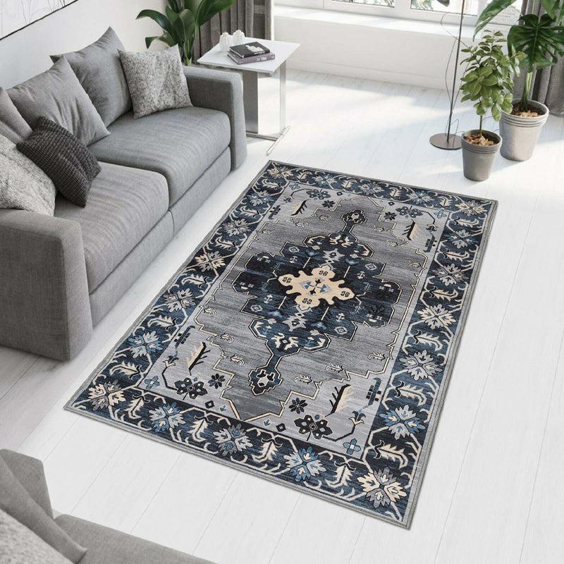 Naima Velvet Rectangle Anti-Skid Carpet media 7