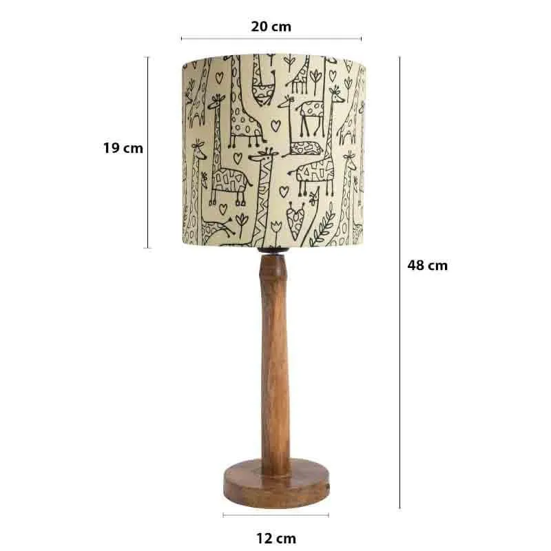 Nordic Tall Tales Fabric Table Lamp - Beige,Brown media 6