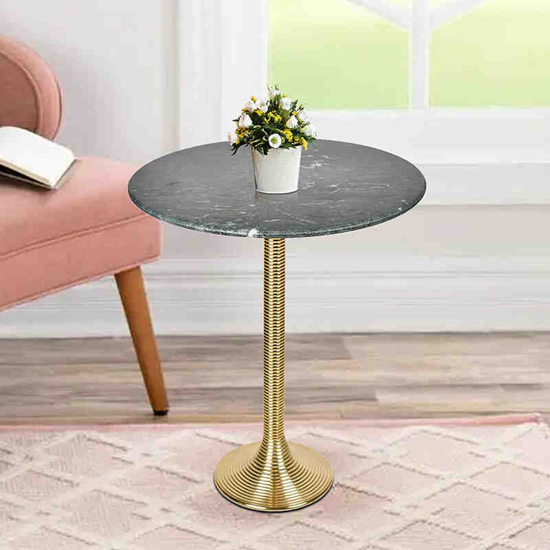 Lava Spire Aluminium & Stone Side Table