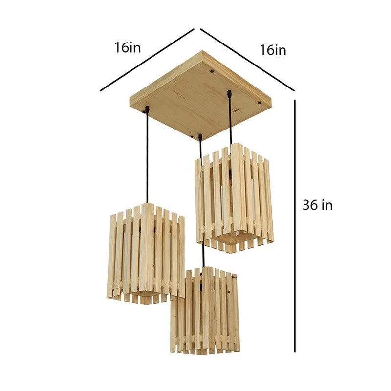 CageCraft Wooden Ceiling Lmap - Beige media 8