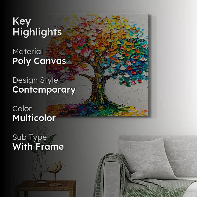 Colorful Flowering Tree Wall Painting media 2