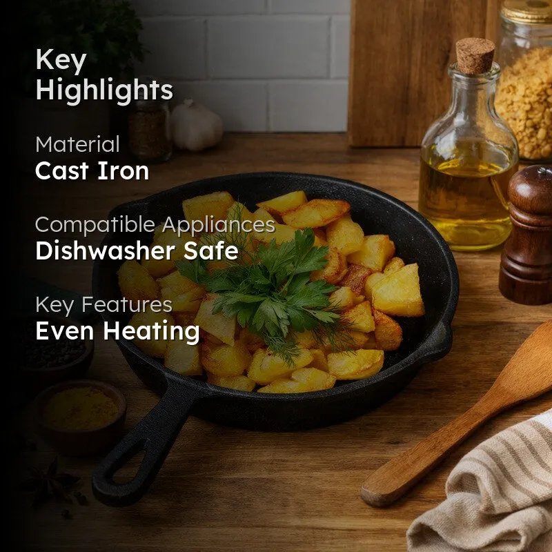 Solara Brewora Cast Iron Frying Pan with Handle - 1600 mL media 2