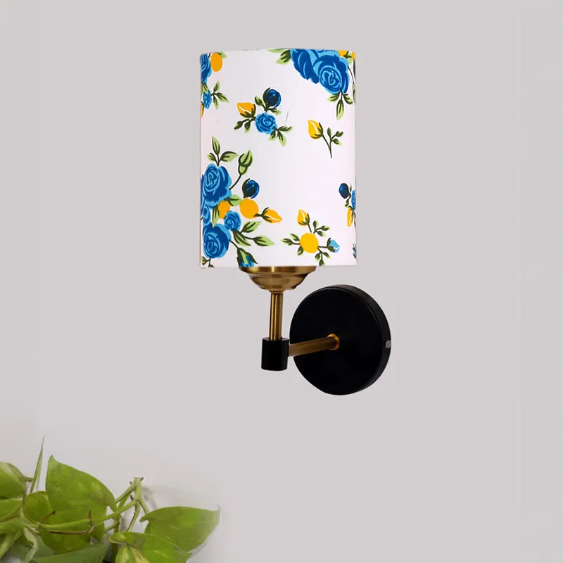 Garden Lights Curve Steel & Cotton Wall Lamp - Blue media 3