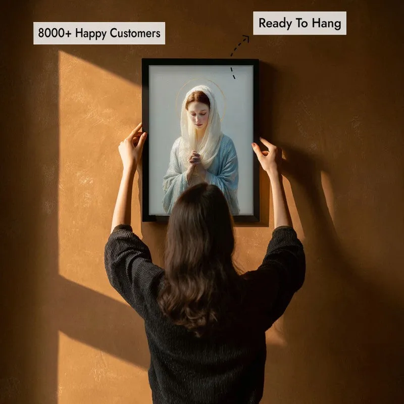 Faith & Grace Archival Paper Wall Painting With Black Frame media 5