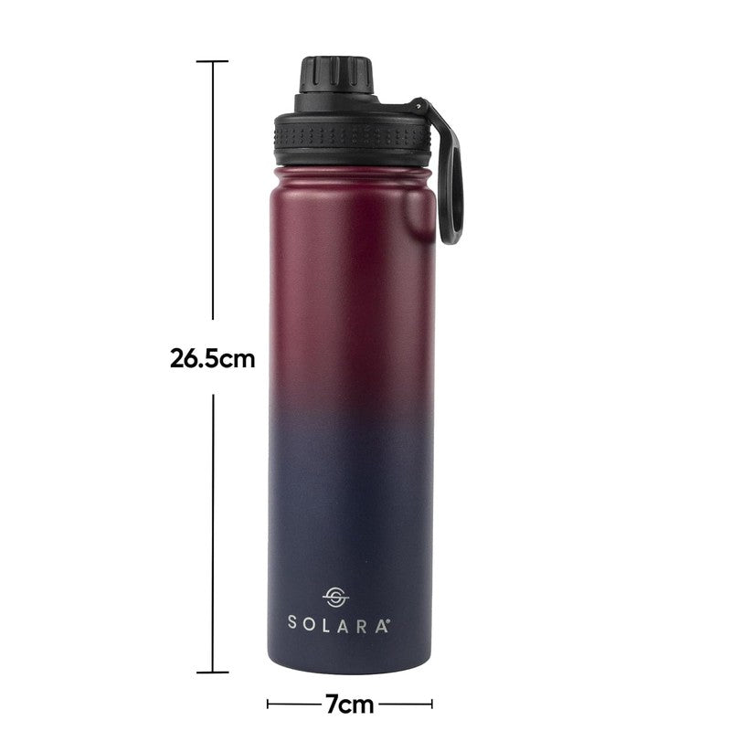 Solara Insulated Stainless Steel Bottle (650 mL) - Blue,Red media 8