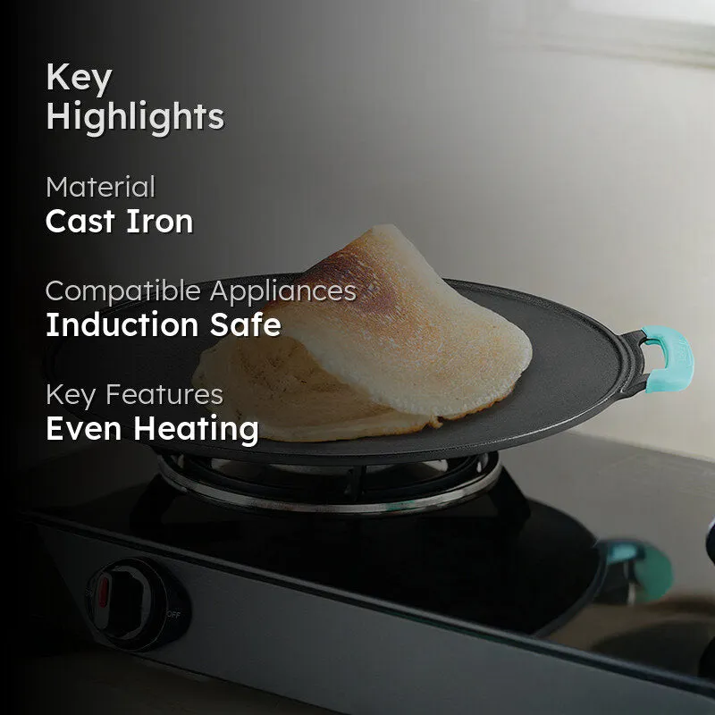 Bergner Arden Induction Safe Cast Iron Dosa Tawa - 31 cm media 2