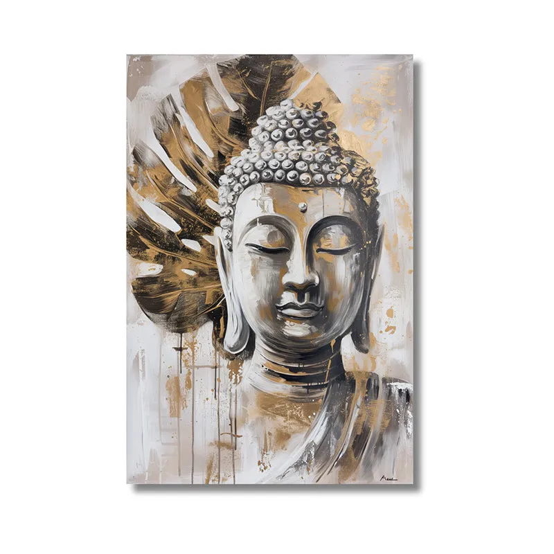 Buddha Monotone Canvas Wall Painting media 3