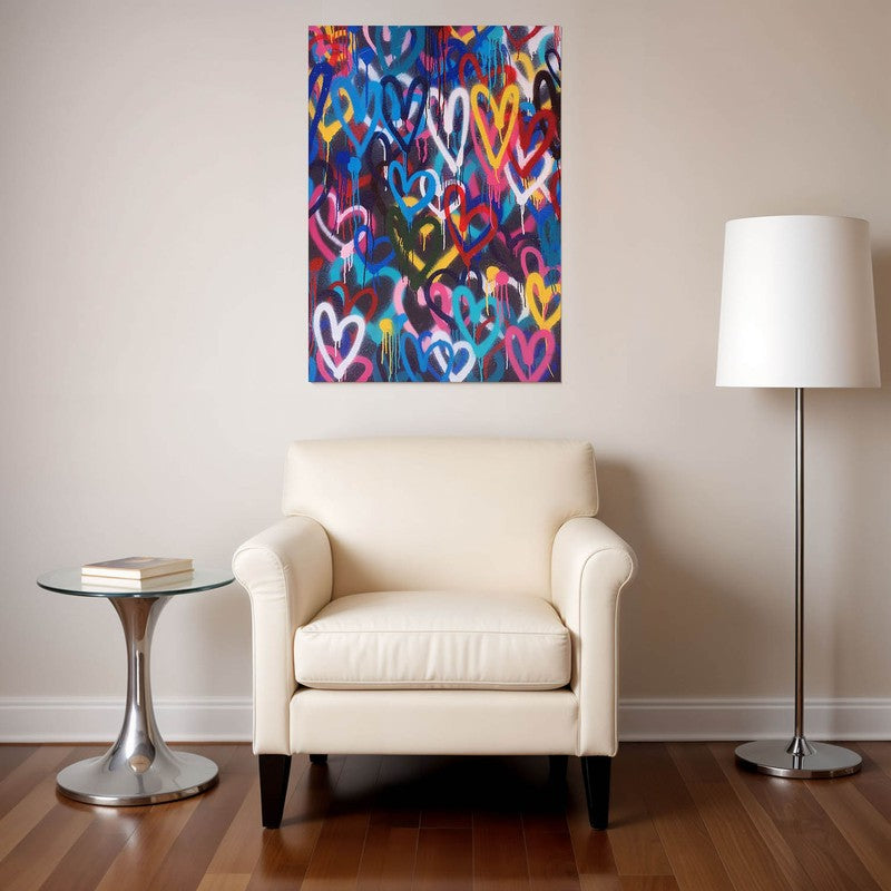 Vibrant Heartstrings Wall Poster