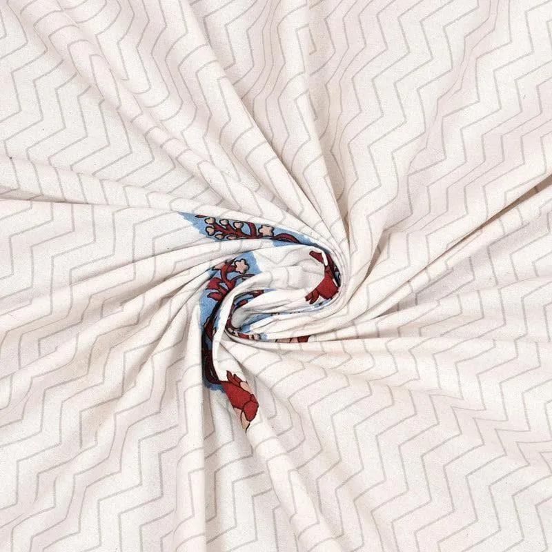 Trinakshi Printed Cotton Bedsheet (Maroon) - 140 TC media 5