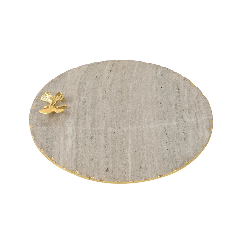 Scotia Mariposa Marble Platter - Grey media 4