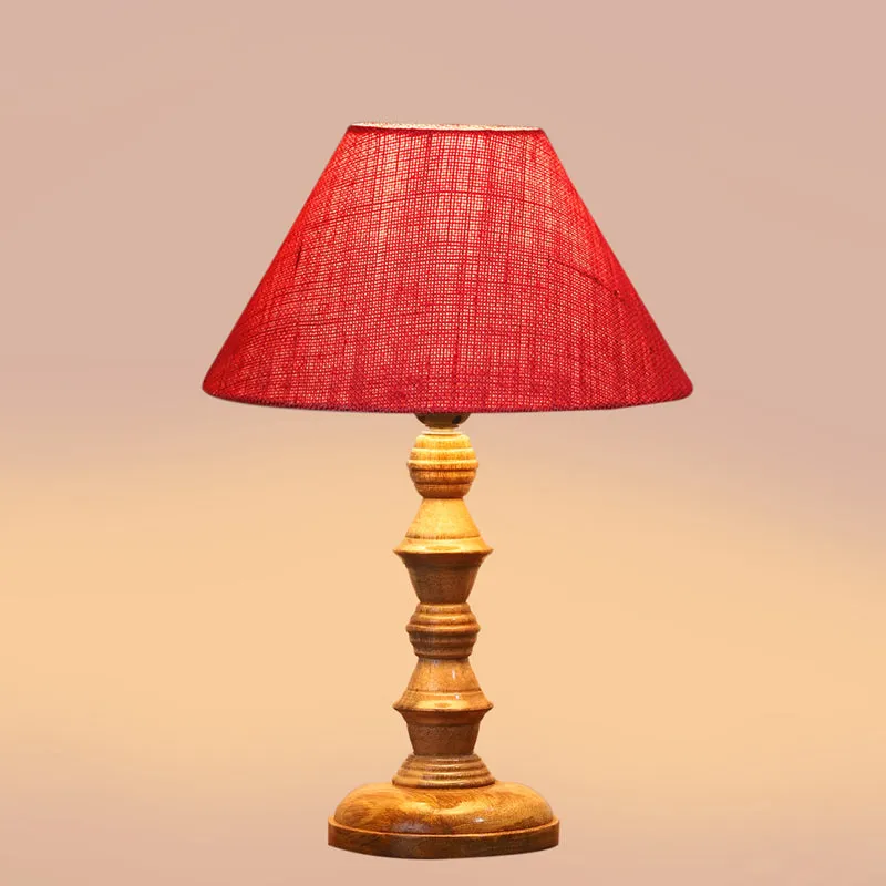 Sienna Timber Wooden Table Lamp - Pink media 4