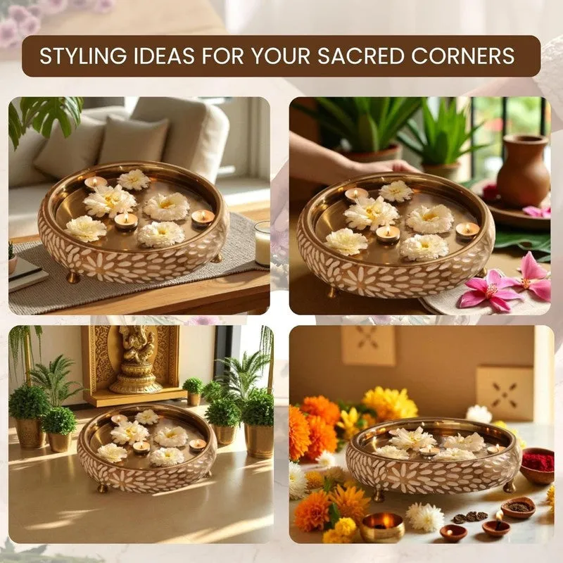 Vrinda Decorative Brass Urli media 4