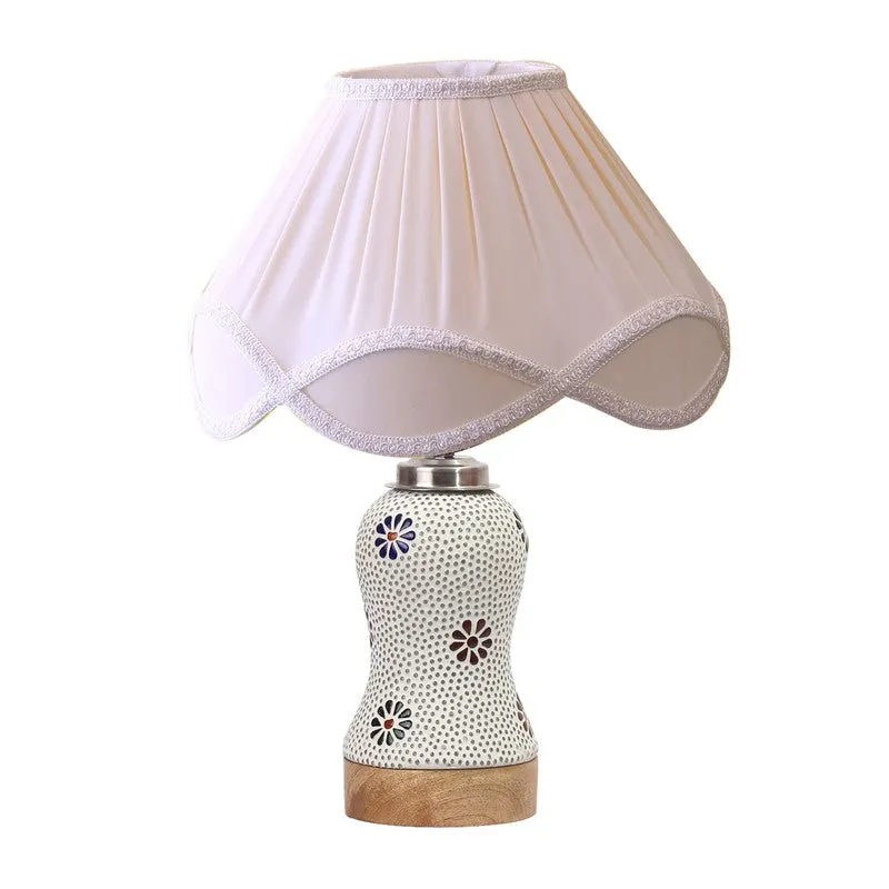 Espera Arc Pleated Wooden Table Lamp - Multicolor media 5